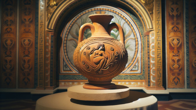 Numero 7 della Smorfia napoletana, 'o vasetto, per la Vergine. &copy; Immagine creata con Dall-E