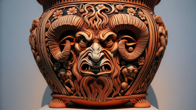 Numero 7 della Smorfia napoletana, 'o vasetto &ndash; vaso di creta. &copy; Immagine creata con Dall-E
