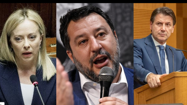 Giorgia Meloni, Matteo Salvini e Giuseppe Conte (&copy; Facebook)