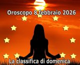 Locandina per l'oroscopo dell'8 febbraio con la classifica a stelline - &copy; Roberta Carsoli