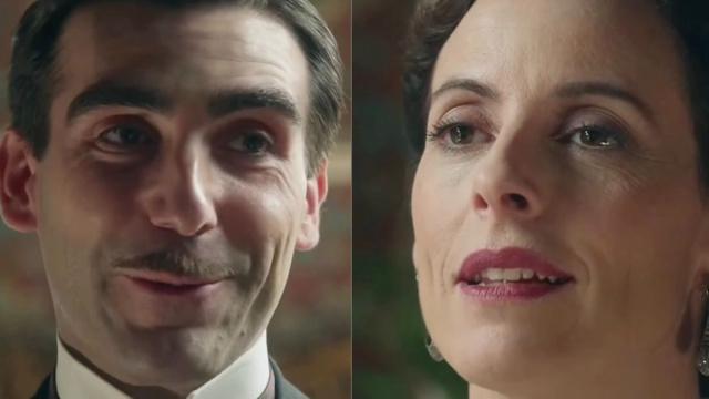 Margarita sfida Lorenzo: la minaccia del figlio segreto scuote gli equilibri de La Promessa &ndash; Screenshot &copy; RTVE.