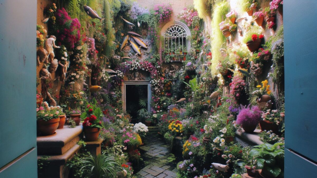 Numero 51 della Smorfia napoletana, 'o ciardino, con riferimento ai Pesci. &copy; Immagine creata con Dall-E