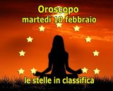 Locandina per l'oroscopo del 10 febbraio con la classifica a stelline - &copy; Roberta Carsoli