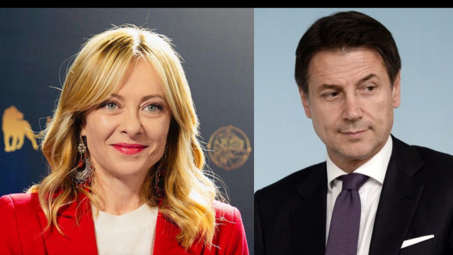 Giorgia Meloni e Giuseppe Conte (&copy; Facebook)