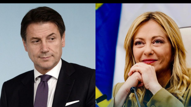 Giuseppe Conte e Giorgia Meloni (&copy; Facebook)