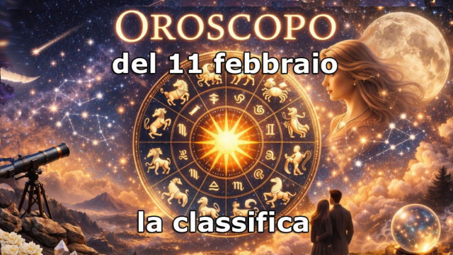 Locandina per l'oroscopo di mercoled&igrave; 11 febbraio e classifica - &copy; Pixabay IA.