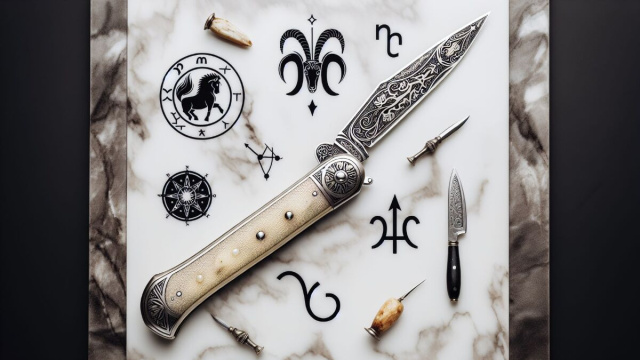 Numero 41 della Smorfia napoletana, 'o curtiello, Capricorno. &copy; Immagine creata con Dall-E