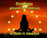 Locandina per l'oroscopo del 12 febbraio con la classifica a stelline - &copy; Roberta Carsoli