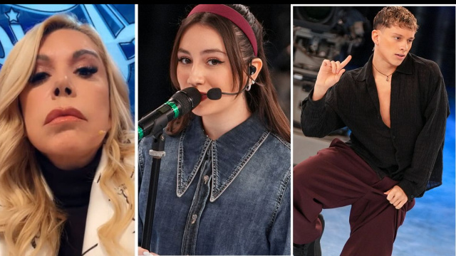 Anna Pettinelli , Angie e Alessio ad Amici &copy; Canale 5.