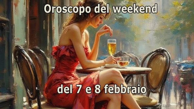 Locandina per l'oroscopo del weekend del 7 e 8 febbraio 2026 - &copy; Copilot IA.