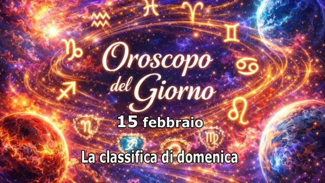 Locandina per l'oroscopo di domenica 15 febbraio e classifica - &copy; Pixabay IA.
