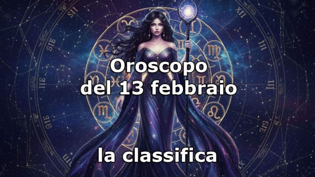 Locandina per l'oroscopo di gioved&igrave; 13 febbraio e classifica - &copy; Gemini IA.