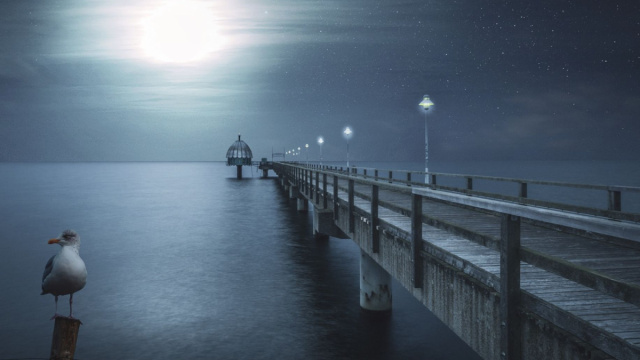 Ponte sul mare sotto un cielo stellato - pixabay.com