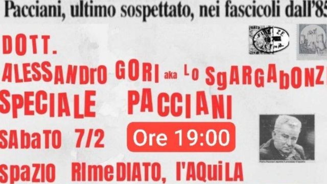 Un dettaglio della locandina dello spettacolo di Alessandro Gori (Lo Sgargabonzi - Facebook).