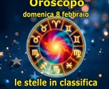 Locandina per l'oroscopo di domenica 8 febbraio e classifica - &copy; Copilot IA.