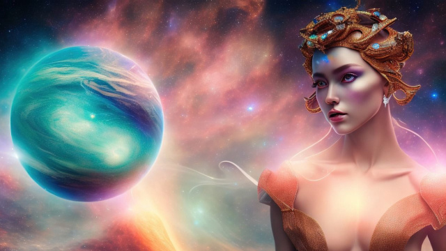 Dea che osserva un pianeta &copy; Immagine Pixabay