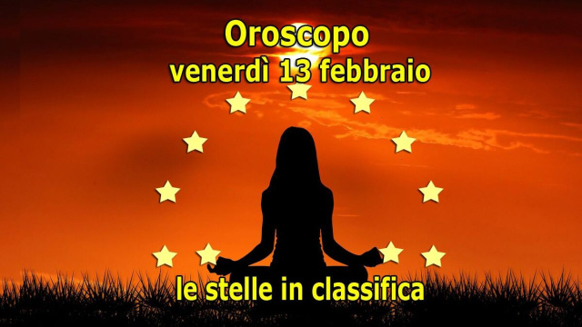 Locandina per l'oroscopo di venerd&igrave; 13 febbraio 2026 - &copy; Roberta Carsoli.