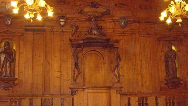 Teatro Anatomico dell&rsquo;Archiginnasio a Bologna- -&copy; Wikipedia