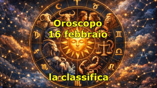 Locandina per l'oroscopo di luned&igrave; 16 febbraio e classifica - &copy; Pixabay IA.
