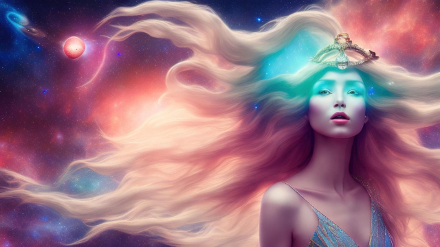 Dea con i capelli lunghi &copy; Immagine Pixabay