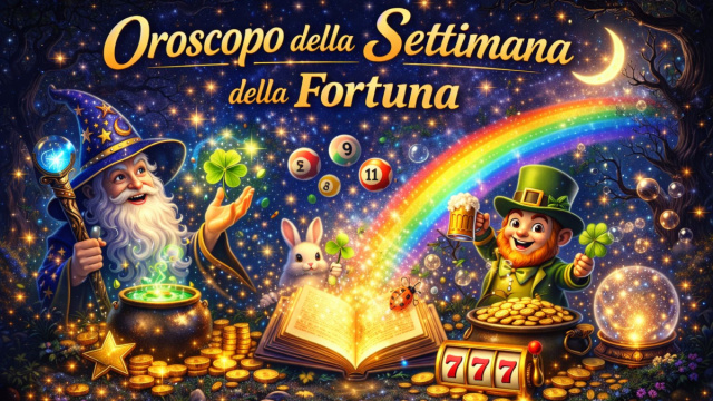 Locandina per l'oroscopo della fortuna settimanale - &copy; Pixabay IA.