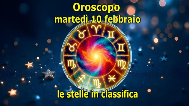 Locandina per l'oroscopo di marted&igrave; 10 febbraio e classifica - &copy; Pixabay IA.