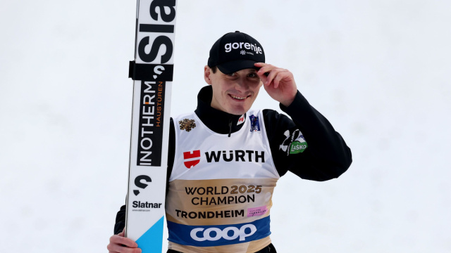 Domen Prevc delivers stunning 140.5m ski jump to seize men's large ... &copy; Creative Commons
