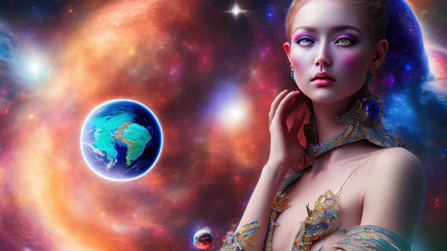 Dea che osserva un pianeta &copy; Immagine Pixabay