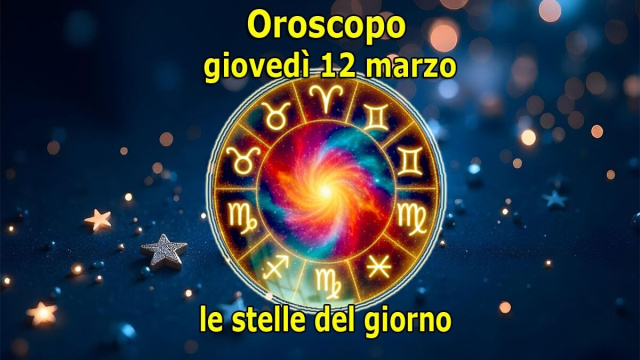 Locandina per l'oroscopo di gioved&igrave; 12 marzo e classifica - &copy; Copilot IA.