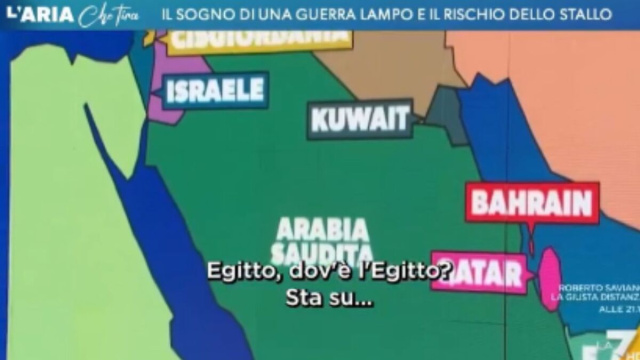 La cartina e l'errore di Bonelli (Screenshot l'Aria Che tira).