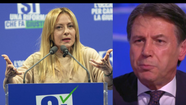 Giorgia Meloni e Giuseppe Conte (&copy; Youtube)