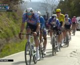 Mathieu Van der Poel sulla salita di Ripatransone - &copy; Screenshot Eurosport