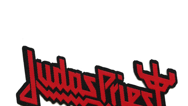 Judas Priest Woven Patch Logo Cut Out Nuovo Ufficiale Rosso ... &copy; Creative Commons