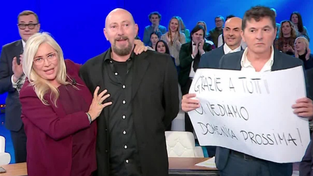 Mara Venier e Teo Mammucari in diretta - Screenshot Domenica In.