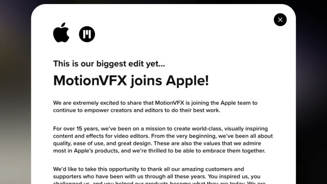 MotionVFX entra in Apple: possibile svolta per Final Cut e Creator ... &copy; Creative Commons