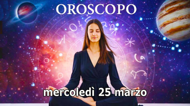 Locandina per l'oroscopo di mercoled&igrave; 25 marzo e classifica - &copy; Gemini IA.