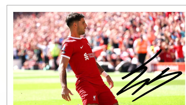 Rjr Prints Dominik Szoboszlai Liverpool, autografa fotografia, 30 ... &copy; Creative Commons