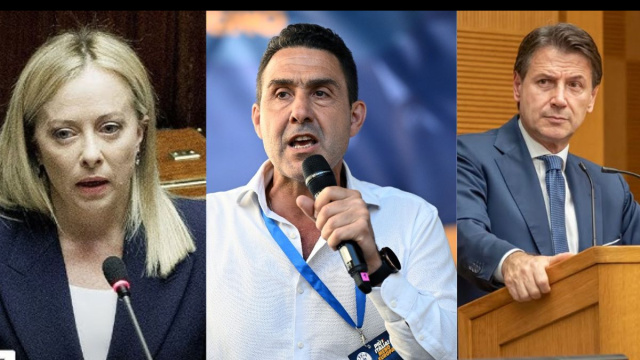 Meloni, Vannacci e Conte (&copy; Facebook)