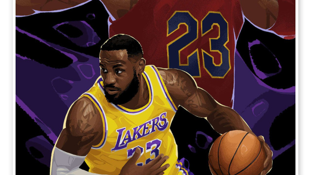 Stampa &ldquo;LeBron James&rdquo; di Nikita Abakumov  Posterlounge.it &copy; Creative Commons
