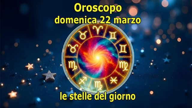 Locandina per l'oroscopo di domenica 22 marzo e classifica - &copy; Copilot IA.