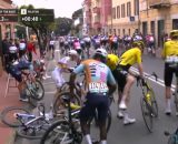 La caduta di Pogacar - &copy; Screenshot Eurosport