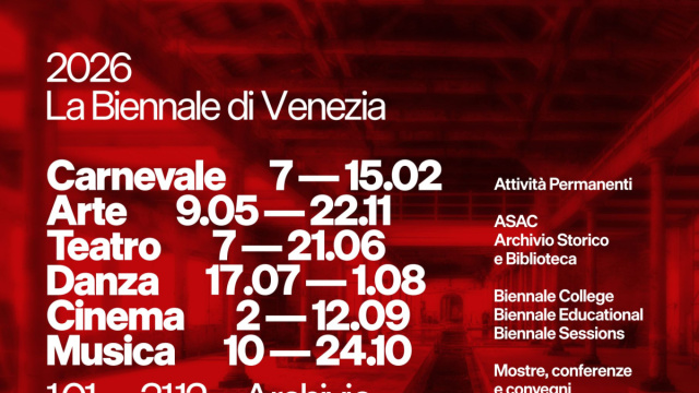 Le date delle manifestazioni della Biennale 2026 &copy; Creative Commons