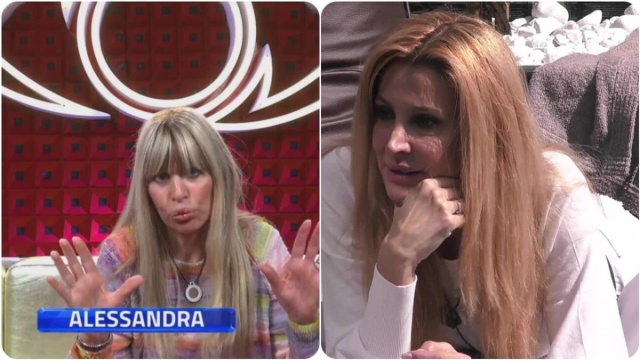 Alessandra Mussolini e Adriana Volpe &copy;Grande Fratello Vip/Mediaset.