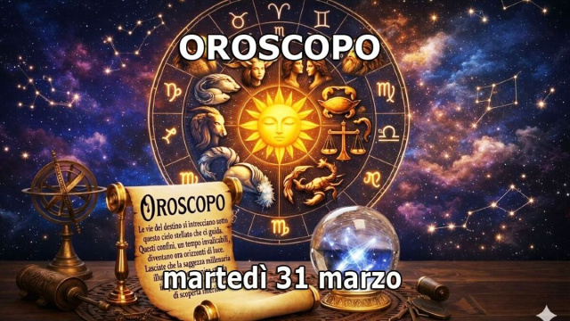 Locandina per l'oroscopo di marted&igrave; 31 marzo e classifica - &copy; Pixabay IA.