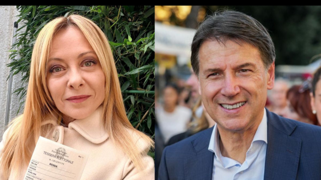 Giorgia Meloni e Giuseppe Conte (&copy; Facebook)