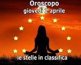Locandina per l'oroscopo di gioved&igrave; 2 aprile 2026 e classifica - &copy; Copilot IA.
