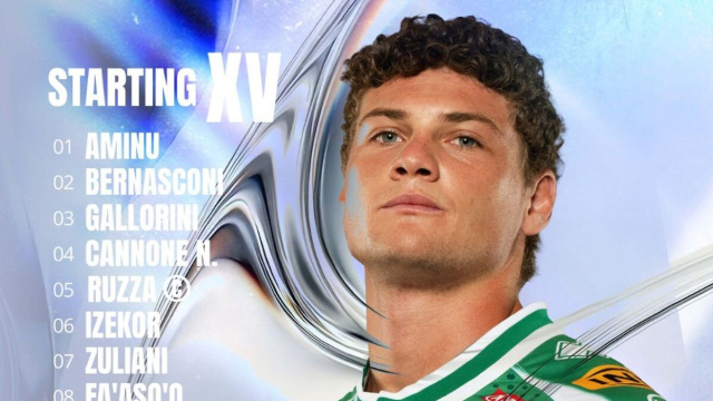 biancoverdi scelti per la sfida esterna contro Glasgow Warriors (Facebook).