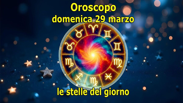 Locandina per l'oroscopo di domenica 29 marzo 2026 - &copy; Pixabay IA.