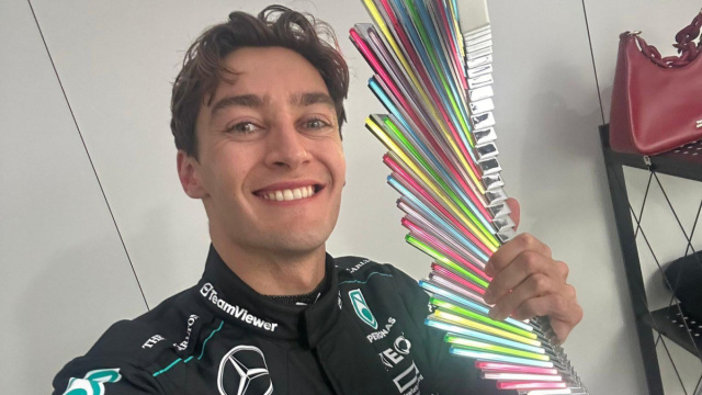 George Russell] P1 A VEGAS!!!! CHE SENSAZIONE!!!! : r/formula1 &copy; Creative Commons