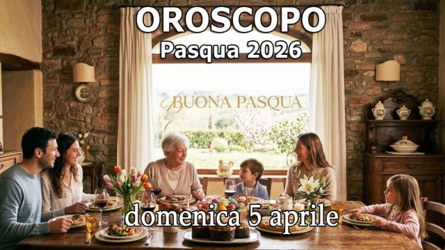 Locandina per l'oroscopo di Pasqua, domenica 5 aprile 2026 - &copy; Roberta Carsoli